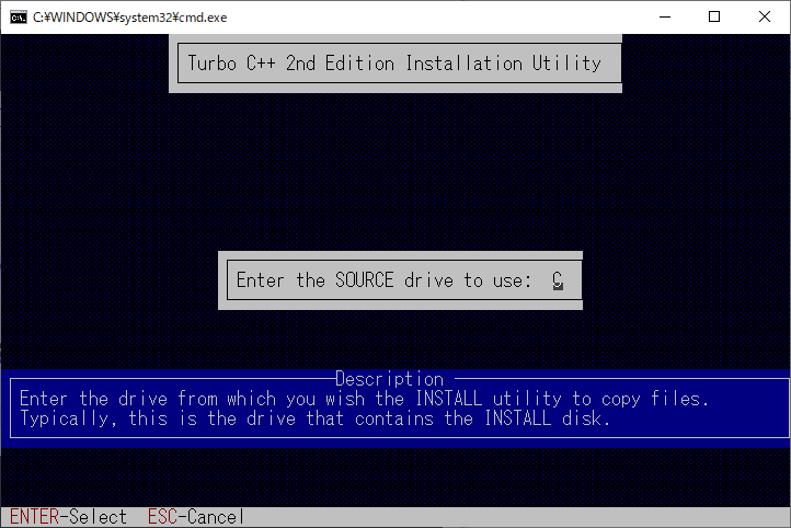 Turbo C++ 1.01 を Windows 10 (64bit) / 11 にインストールしてみる